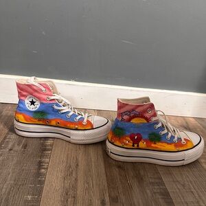 Women’s Custom Painted Bad Bunny Converse